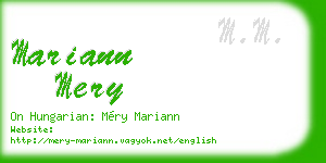 mariann mery business card