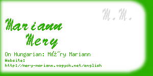 mariann mery business card